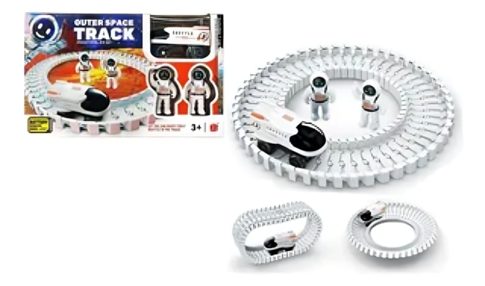 MINI PISTA NAVE ESPACIAL CON ASTRONAUTAS - 1