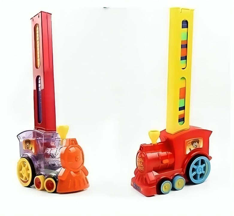 TREN DOMINO AUTOMÁTICO FICHA AUTO ELECTRÓNICO NIÑO JUGUETE - 1