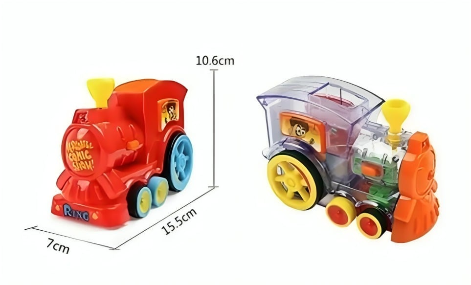 TREN DOMINO AUTOMÁTICO FICHA AUTO ELECTRÓNICO NIÑO JUGUETE - 2