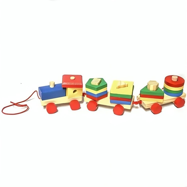 TREN FORMA JUGUETE MADERA - 1