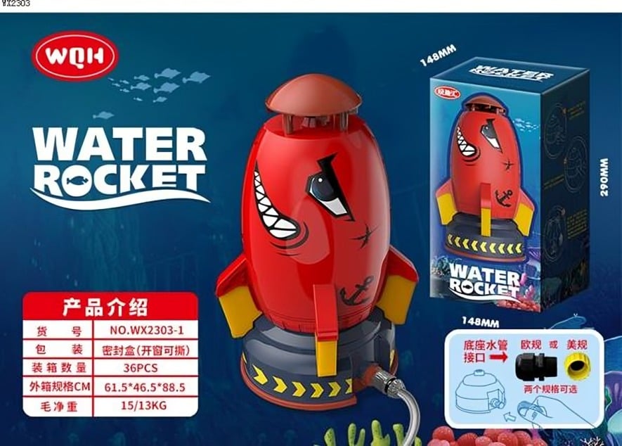 COHETE ROCIADOR LANZA AGUA CHORRO JUGUETE NIÑOS - 2