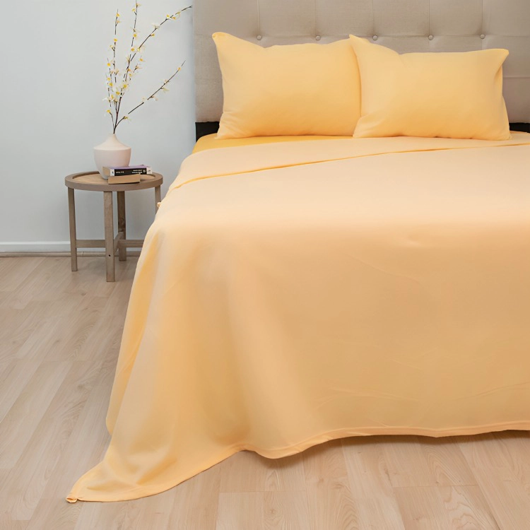 SÁBANAS POLAR LISA COMPOSÉ 2 PLAZAS / BIEN COLOR AMARILLO– DORAL - 3