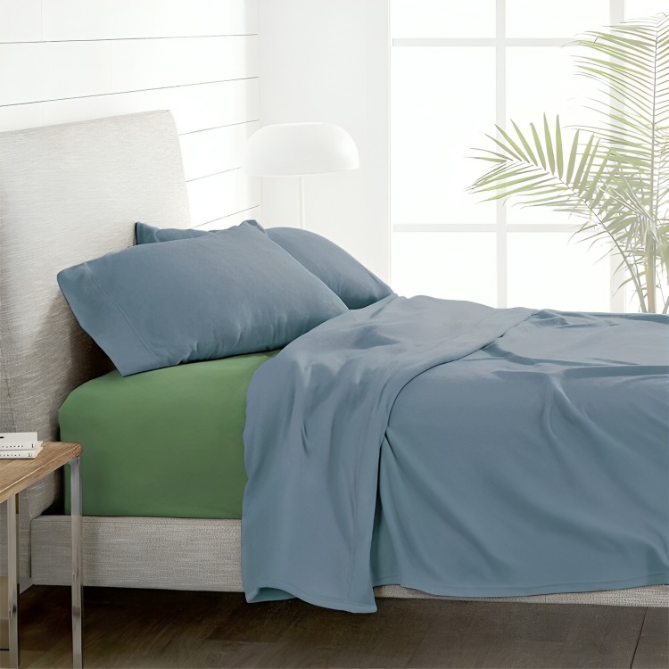 SÁBANAS POLAR LISA COMPOSÉ 2 PLAZAS / AZUL-VERDE – DORAL - 2