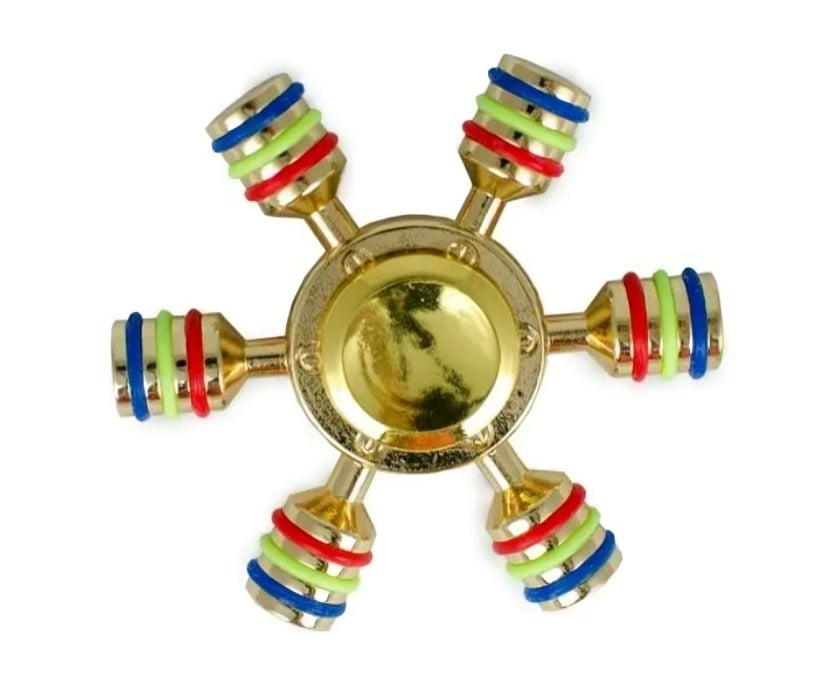 SPINNER ANTI-STRESS METALICO CON 6 PUNTAS - 1
