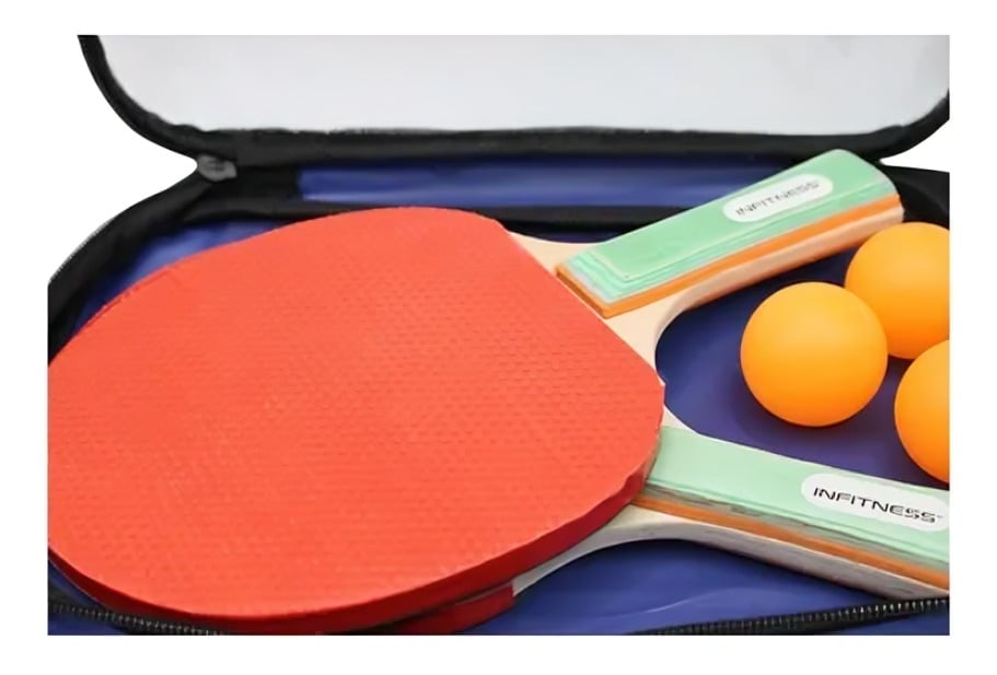 SET DE PALETA DE PING PONG, INCLUYE 3 PELOTAS - 3