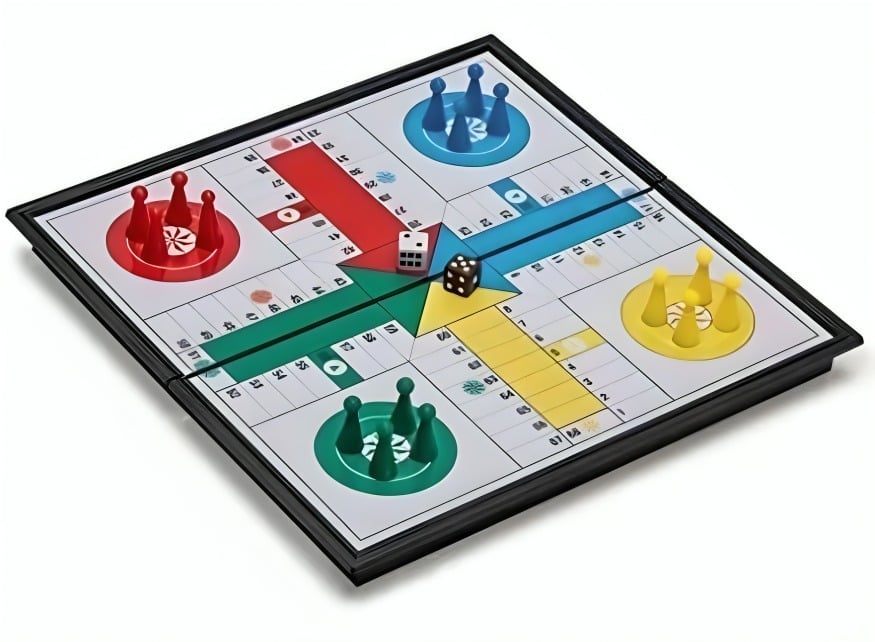 JUEGO DE MESA LUDO TABLERO PLEGABLE DIDÁCTICO 20X20CM - 1