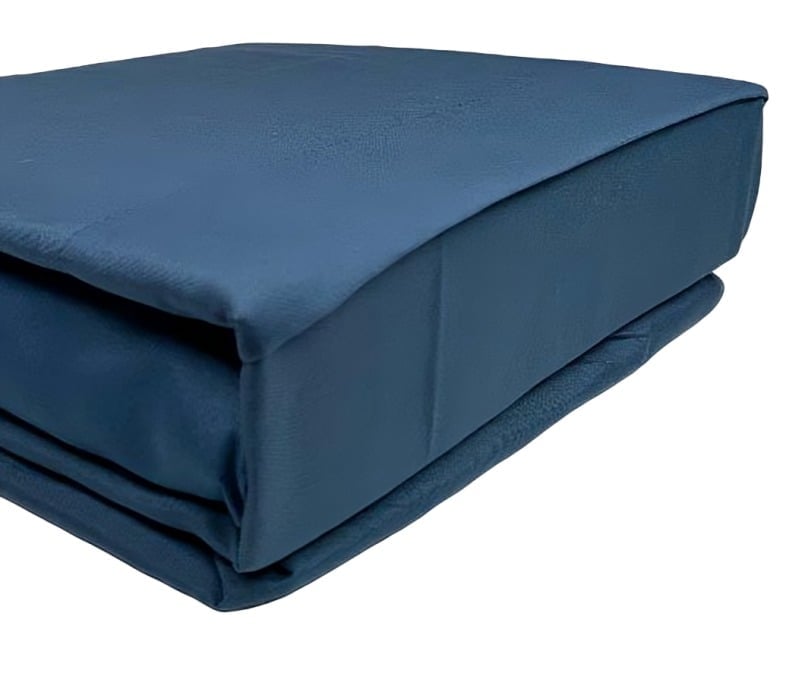 JUEGO DE SÁBANAS MARINA LISA COLOR 1.5 PLAZAS AZUL MARINO - 1