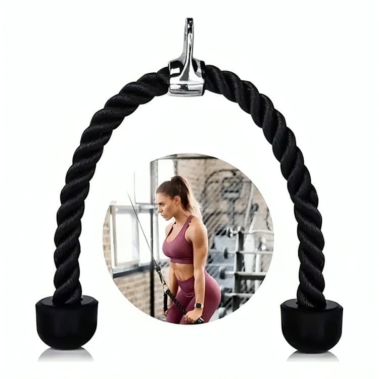 CUERDA SOGA PARA TRICEPS, BICEPS POLEA MANCUERNAS FITNESS - 1