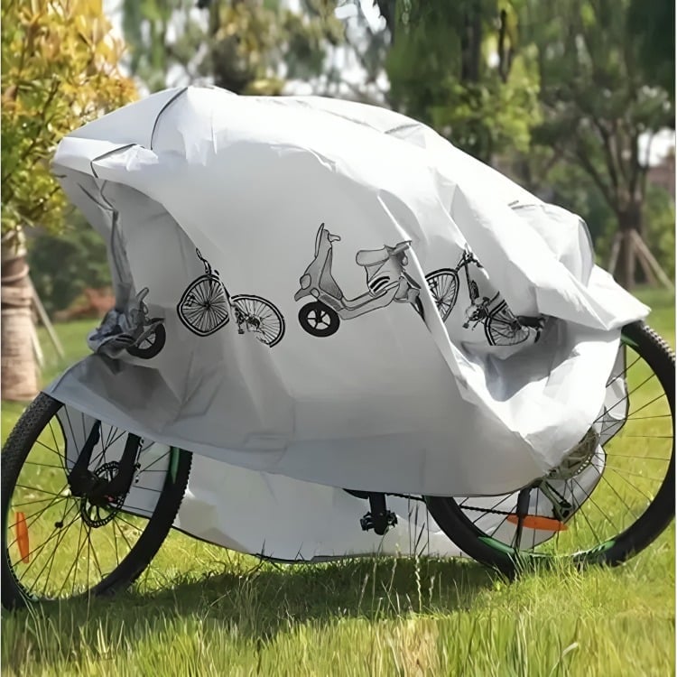 CARPA FUNDA LONA CUBRE MOTO BICICLETA CON DISEÑO - 2