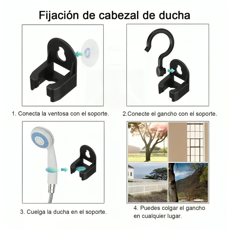 DUCHA PORTÁTIL PARA CAMPING DUCHA RECARGABLE AL AIRE LIBRE - 2