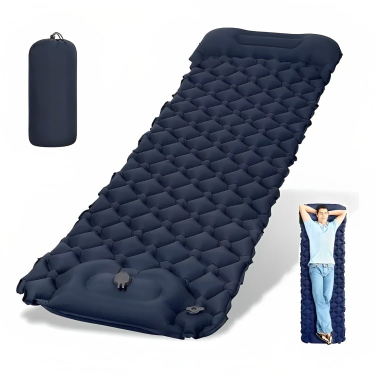 COLCHÓN INFLABLE PLEGABLE PORTÁTIL PARA ACAMPAR COLCHONETA - 1