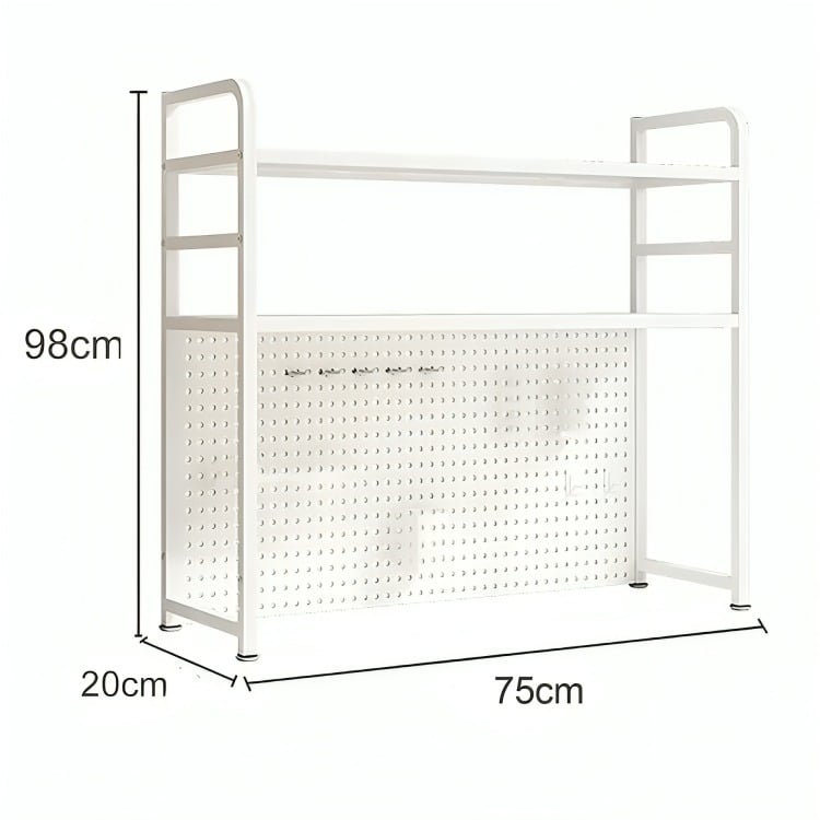 RACK ESTANTE ORGANIZADOR DE ESCRITORIO 2 NIVELES 75X98X20 - 4