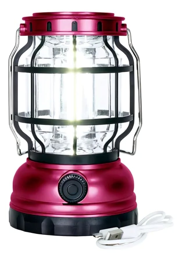 FAROL LED SOLAR CON DIMER RECARGABLE USB LUZ BCA  FUCSIA - 4