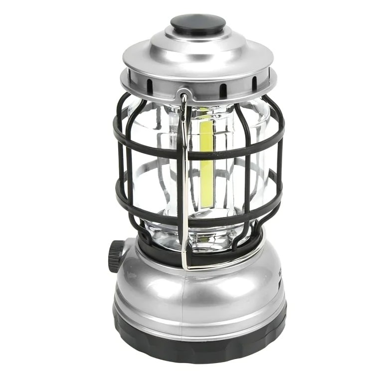 FAROL LED SOLAR CON DIMER RECARGABLE USB LUZ BCA PLATA - 4