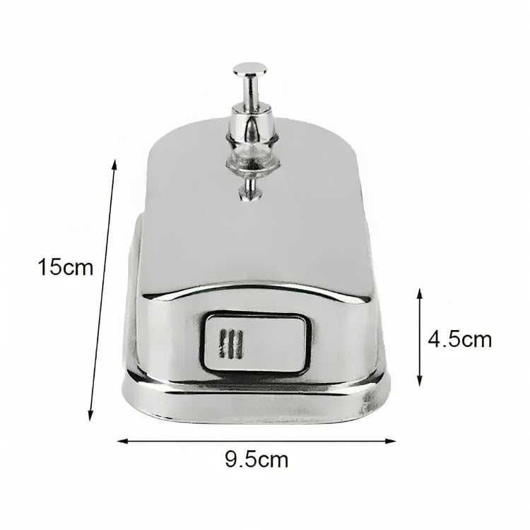 DISPENSADOR JABÓN LIQUIDO ACERO INOXIDABLE 500ML /PLATEADO - 5