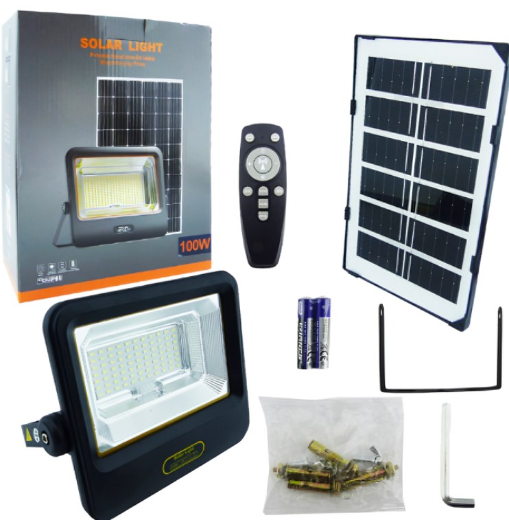 PROYECTOR SOLAR 100W 77 LED CON CONTROL - 3