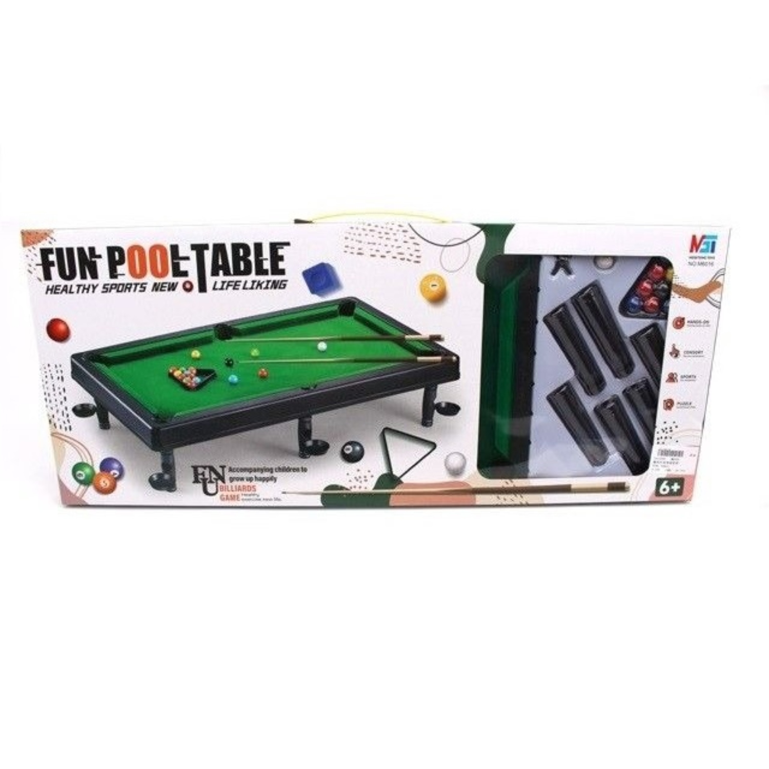 MESA DE BILLAR DE PLASTICO PARA NIÑOS - MULTICOLOR - 3