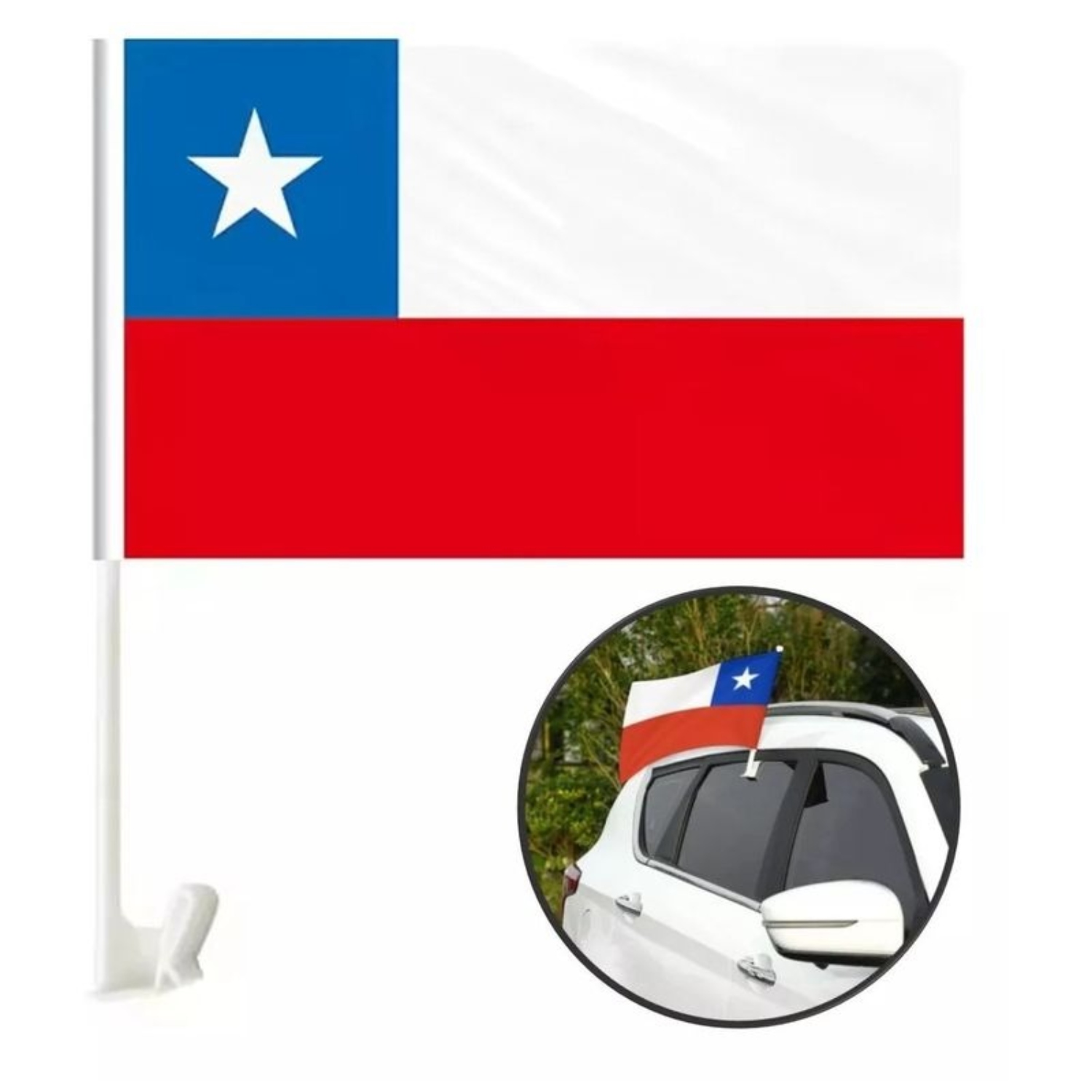 PACK X 4 ADORNO FIESTAS PATRIAS BANDERA PARA AUTO – BIG PARTY - 2