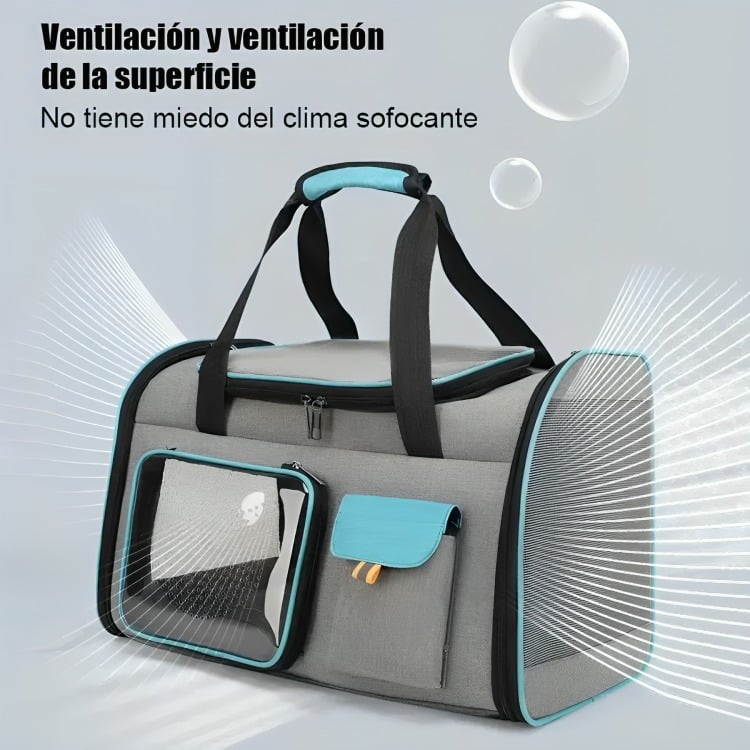 BOLSO TRANSPORTADOR PARA MASCOTA VIAJE MOCHILA TRANSPIRABLE - 2