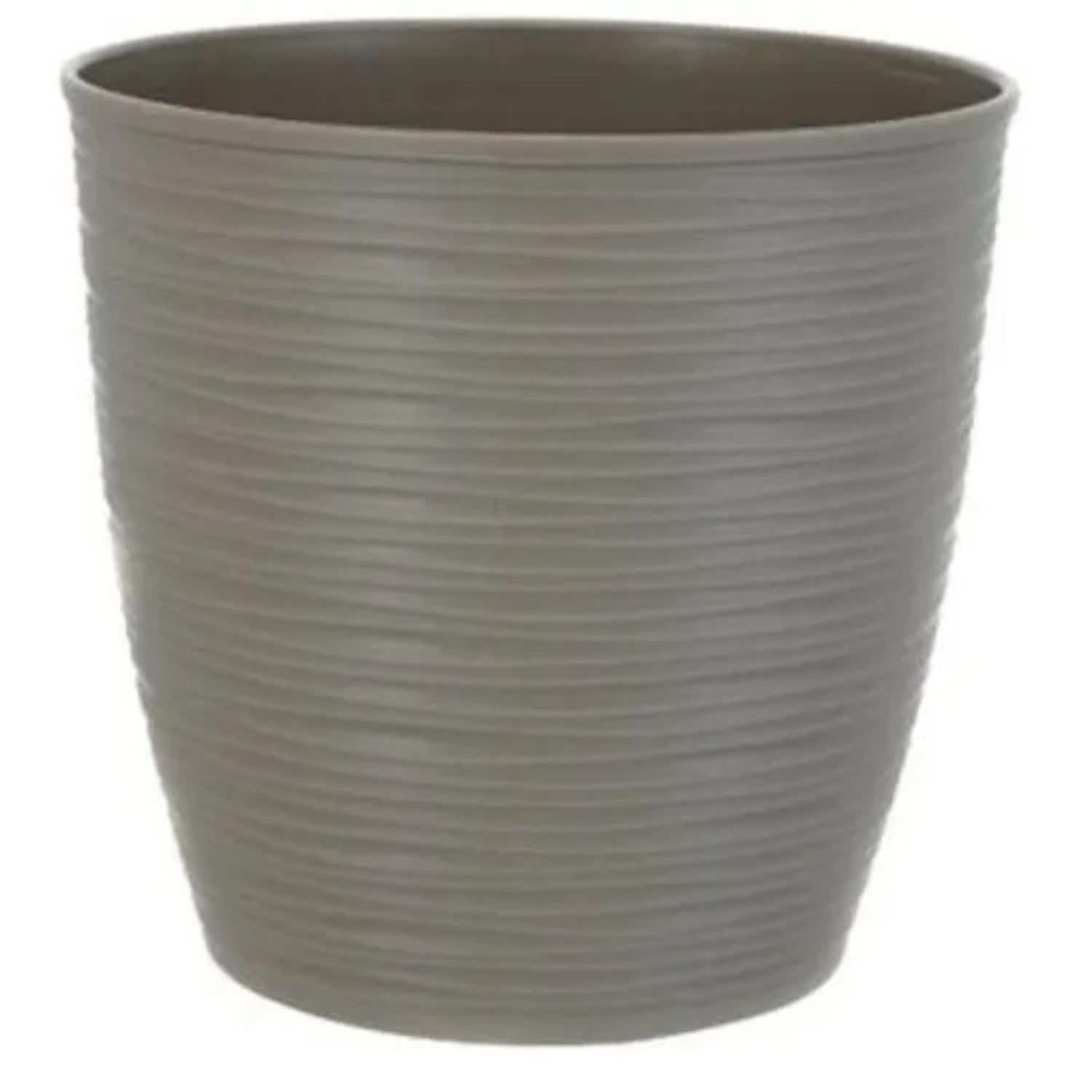 MACETA REDONDA ESTILO PIEDRA 33×30 CM TAUPE – REYPLAST - 4