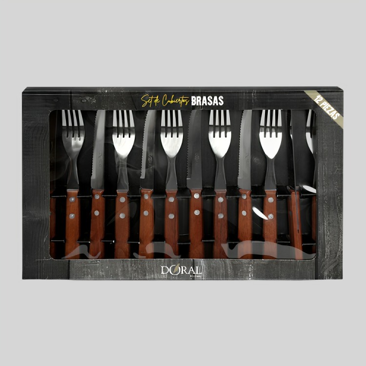 SET PARRILLERO BRASAS 12 PIEZAS DORAL - 3