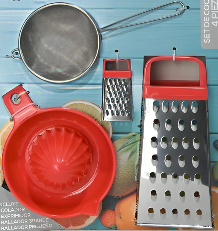 SET DE COCINA 4 PIEZAS  ROJO  DORAL - 1
