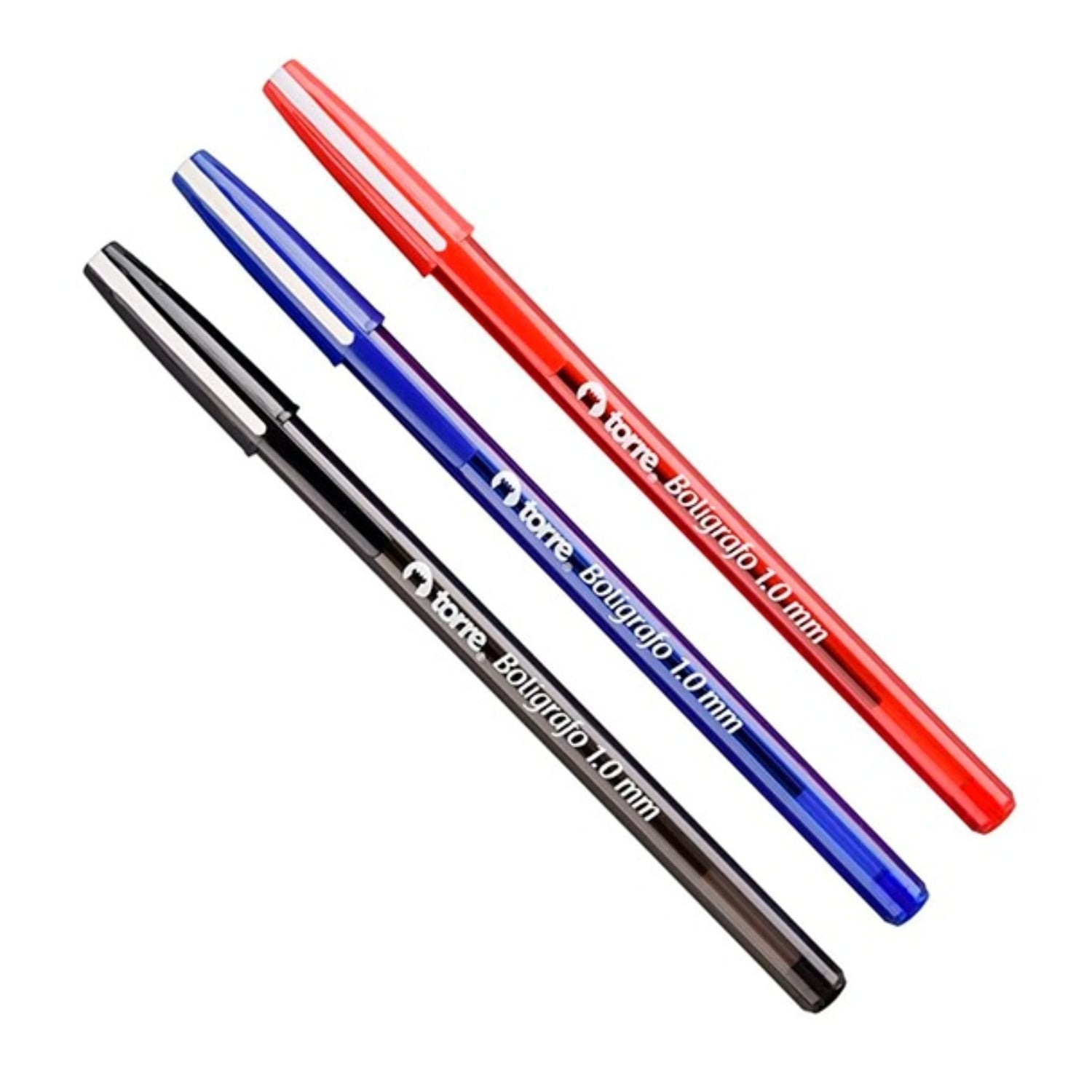 PACK X 4 BLISTER 5 BOLIGRAFOS 1.0MM 2 AZUL 2 NEGRO 1 ROJO – TORRE - 1