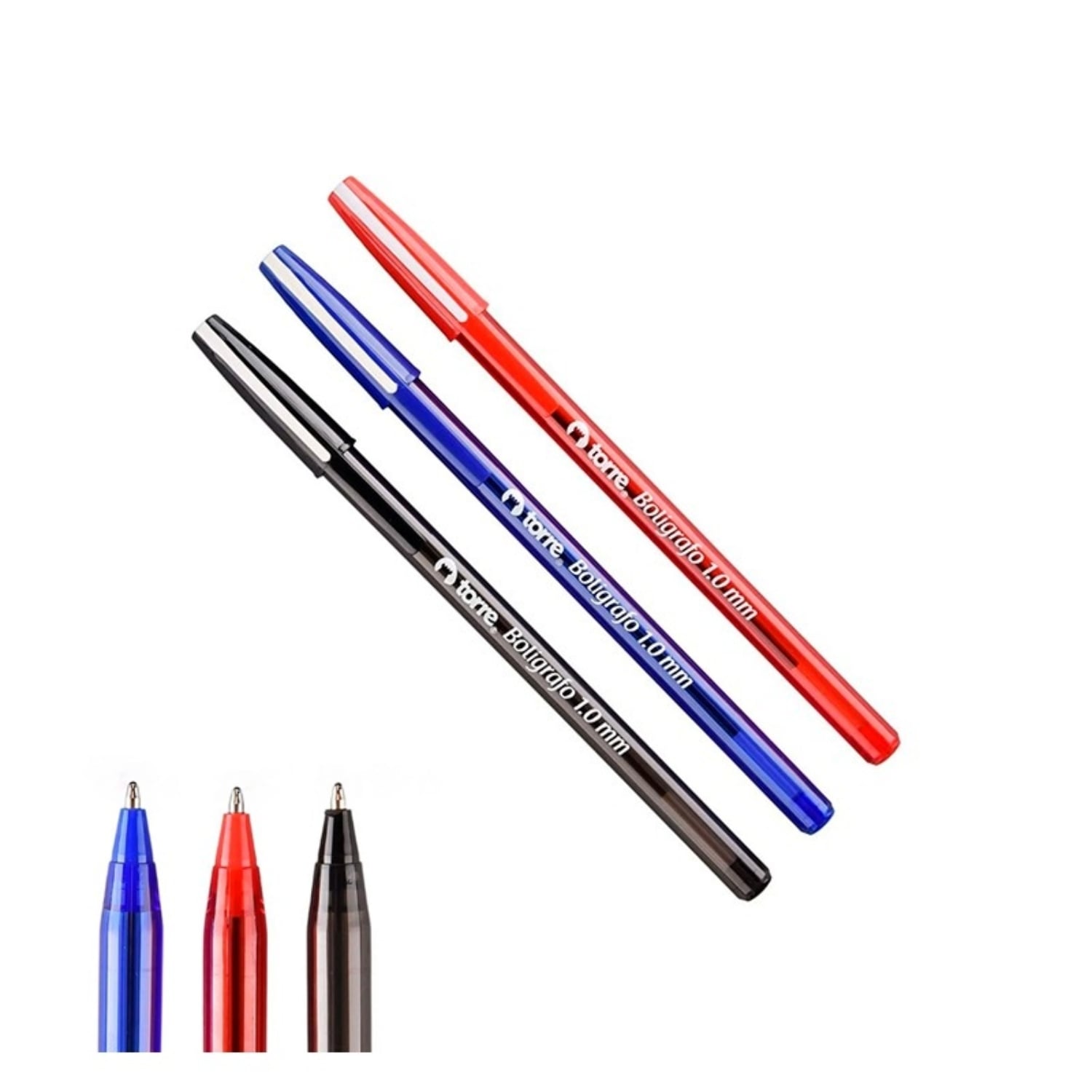 PACK X 4 BLISTER 5 BOLIGRAFOS 1.0MM 2 AZUL 2 NEGRO 1 ROJO – TORRE - 2