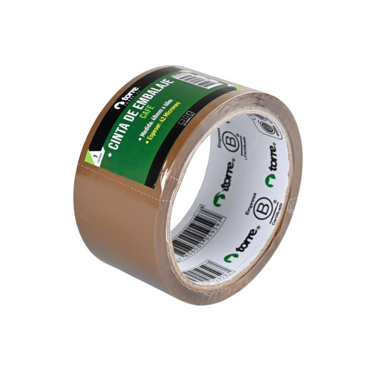 PACK X 4 CINTA DE EMBALAJE CAFE 48MM X 40M – TORRE - 4