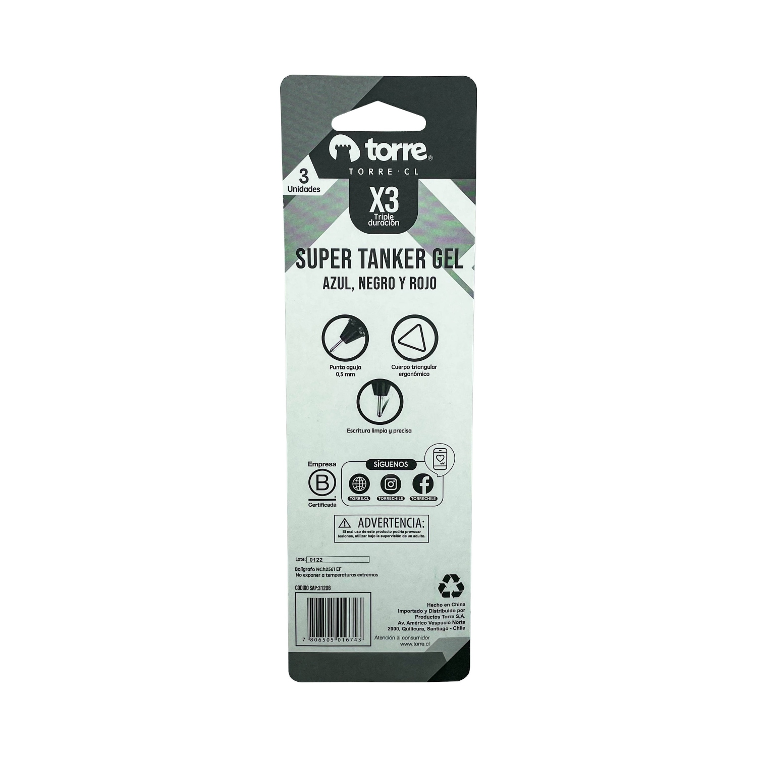 SET 3 SUPER TANKER 0,5MM BLISTER 1A 1N 1R – TORRE - 1