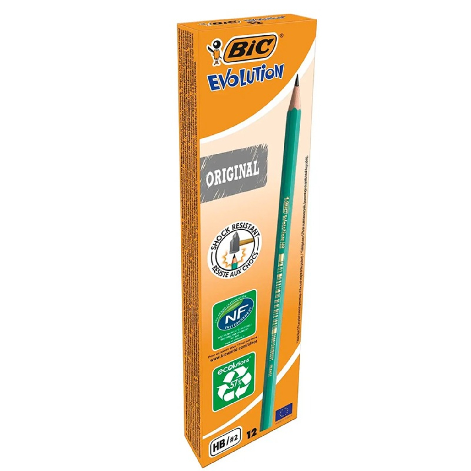 PACK X 4 CAJAS DE 12 LAPICES GRAFITOS HB#2 SIN GOMA DS – BIC - 2