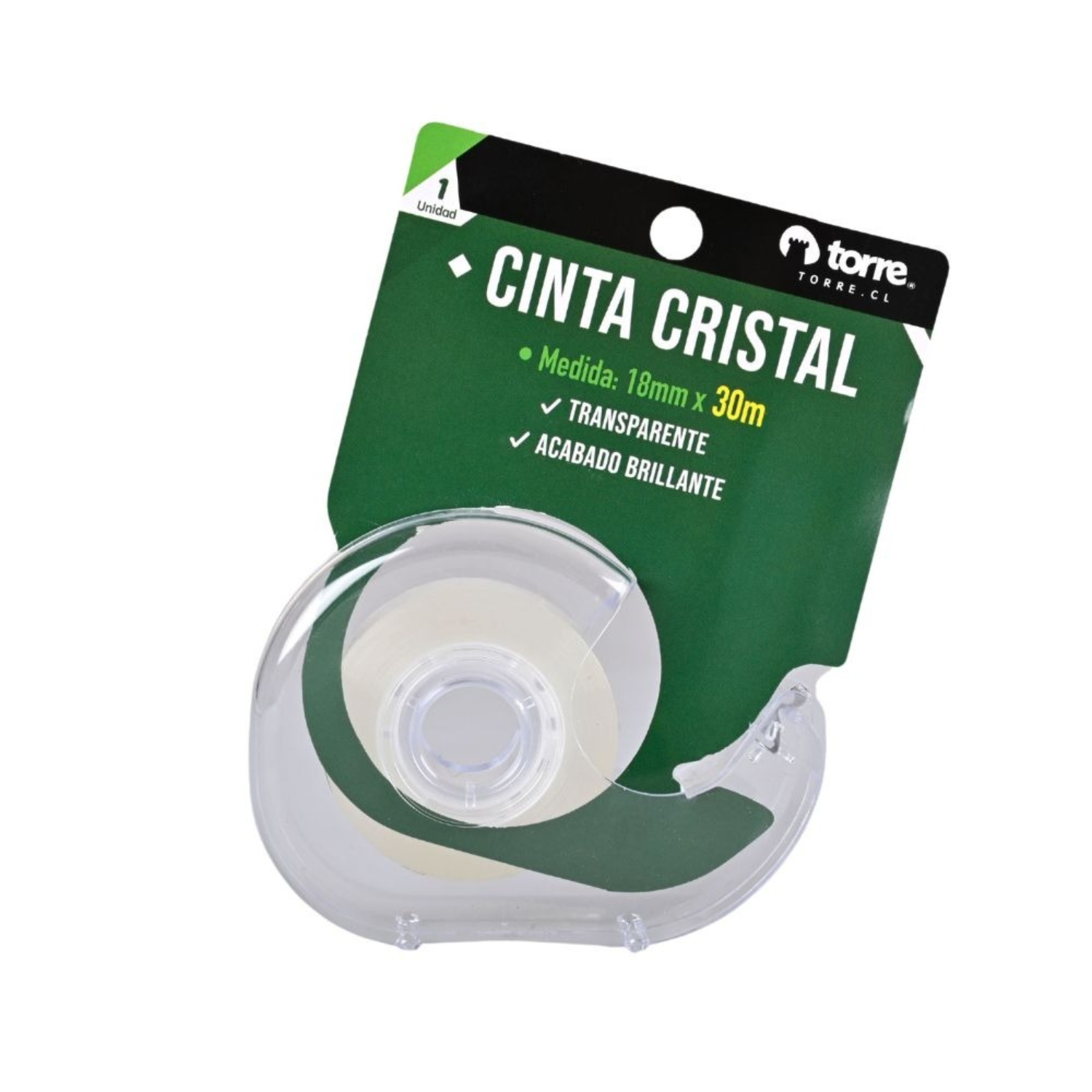 PACK X 4 CINTA CRISTAL CON DISPENSADOR 18MM. X30M. – TORRE - 1