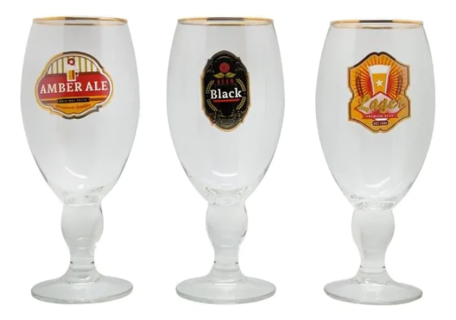 SET 3 COPON CERVECERO GLASSO 600 ML CERVEZA - 3