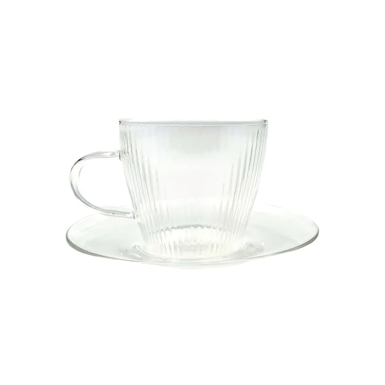 SET 4 TAZAS C/PLATO ESPRESSO GLASSO - 1