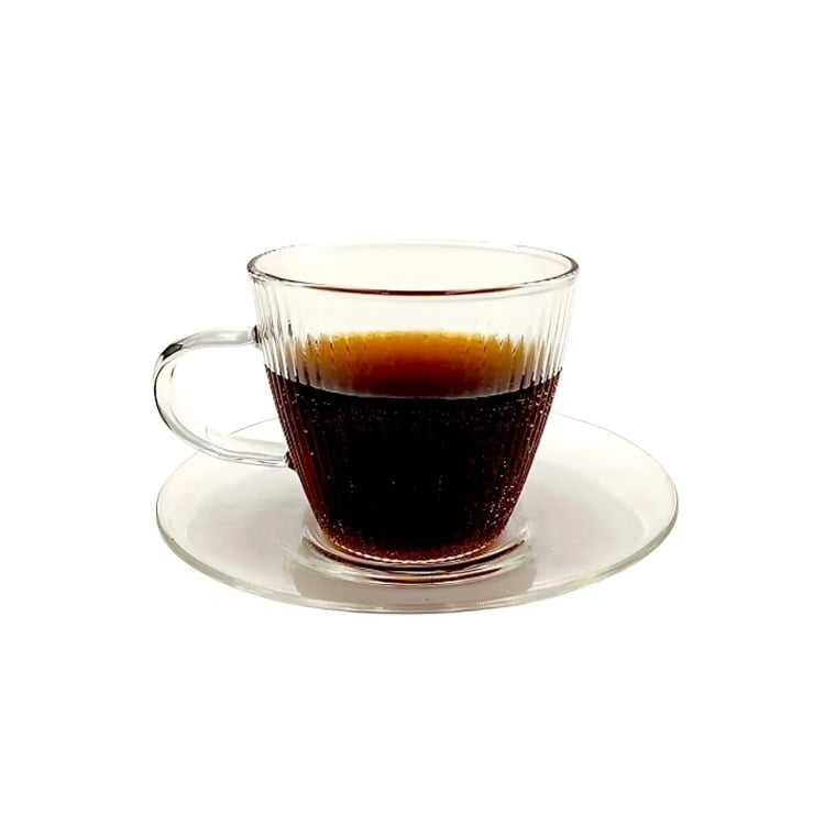 SET 4 TAZAS C/PLATO ESPRESSO GLASSO - 2