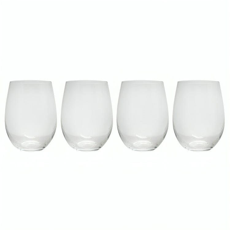 SET 4 VASOS VINO GLASSO REDONDO CRISTAL - 3