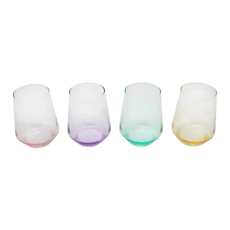 SET DE 4 VASOS GLASSO FONDO COLOR - COLORES - 1