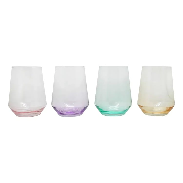 SET DE 4 VASOS GLASSO FONDO COLOR - COLORES - 4