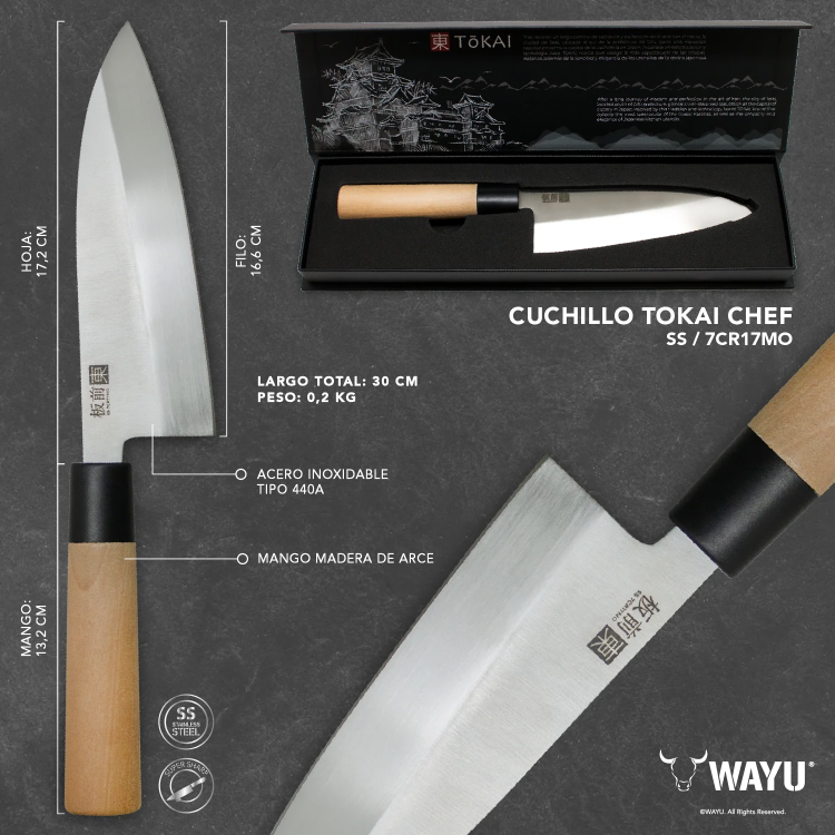 CUCHILLO TIPO 440A TOKAI CHEF - 3