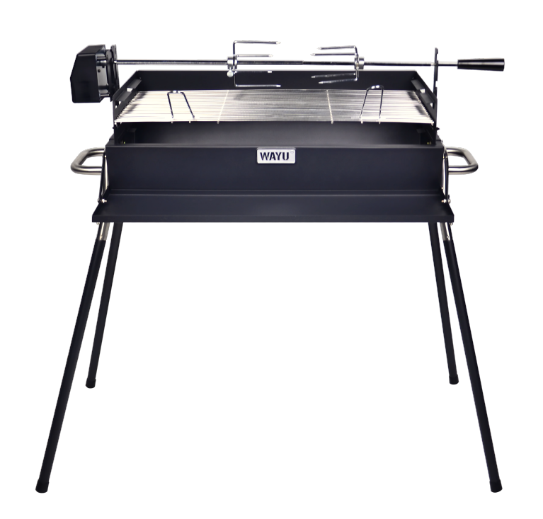 PARRILA A CARBON AJUSTABLE C/SPIEDO WAYU - 2
