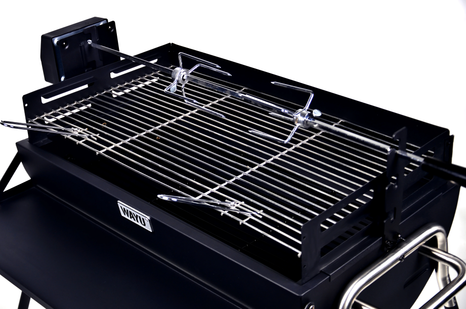 PARRILA A CARBON AJUSTABLE C/SPIEDO WAYU - 4