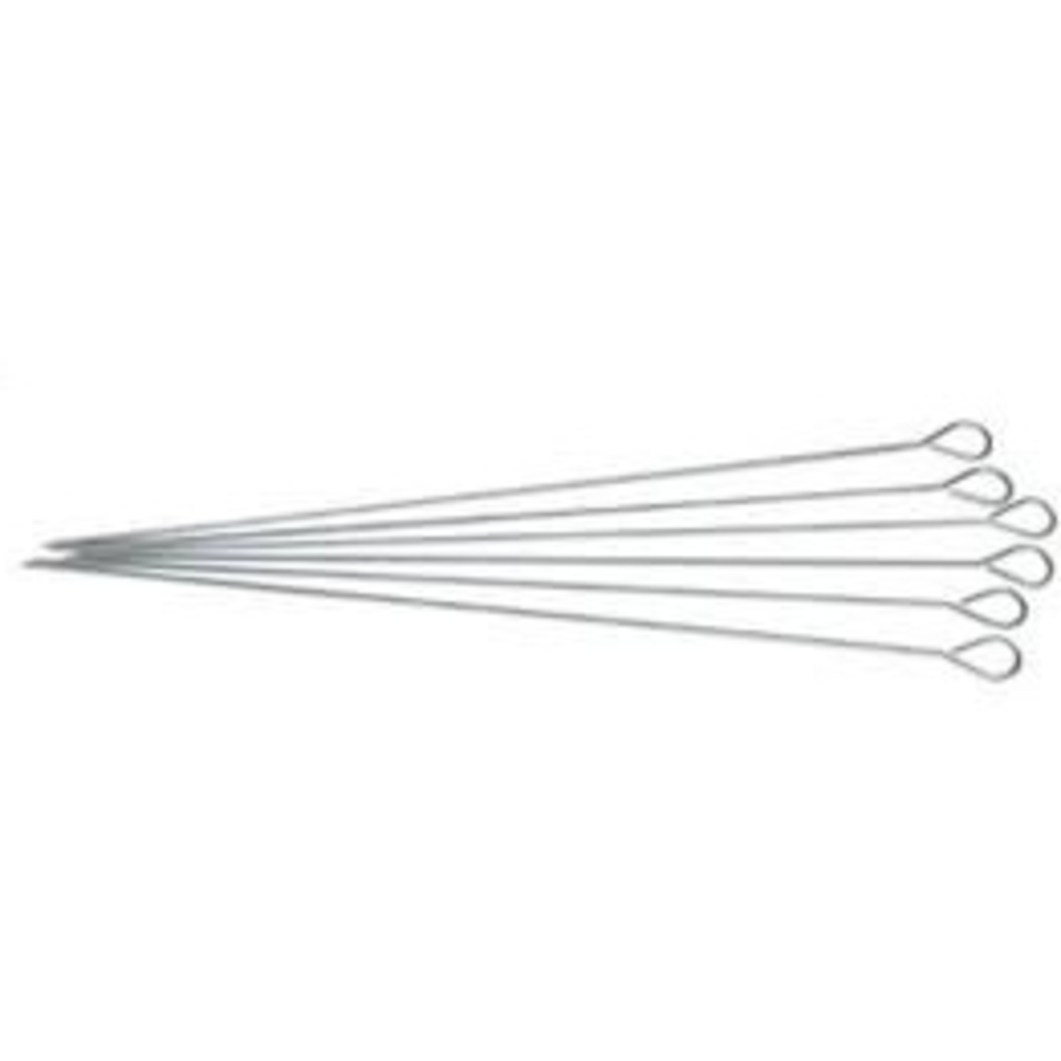 SET DE 6 PINCHOS BROCHETAS ANTICUCHO METAL DE 50 CM - 2