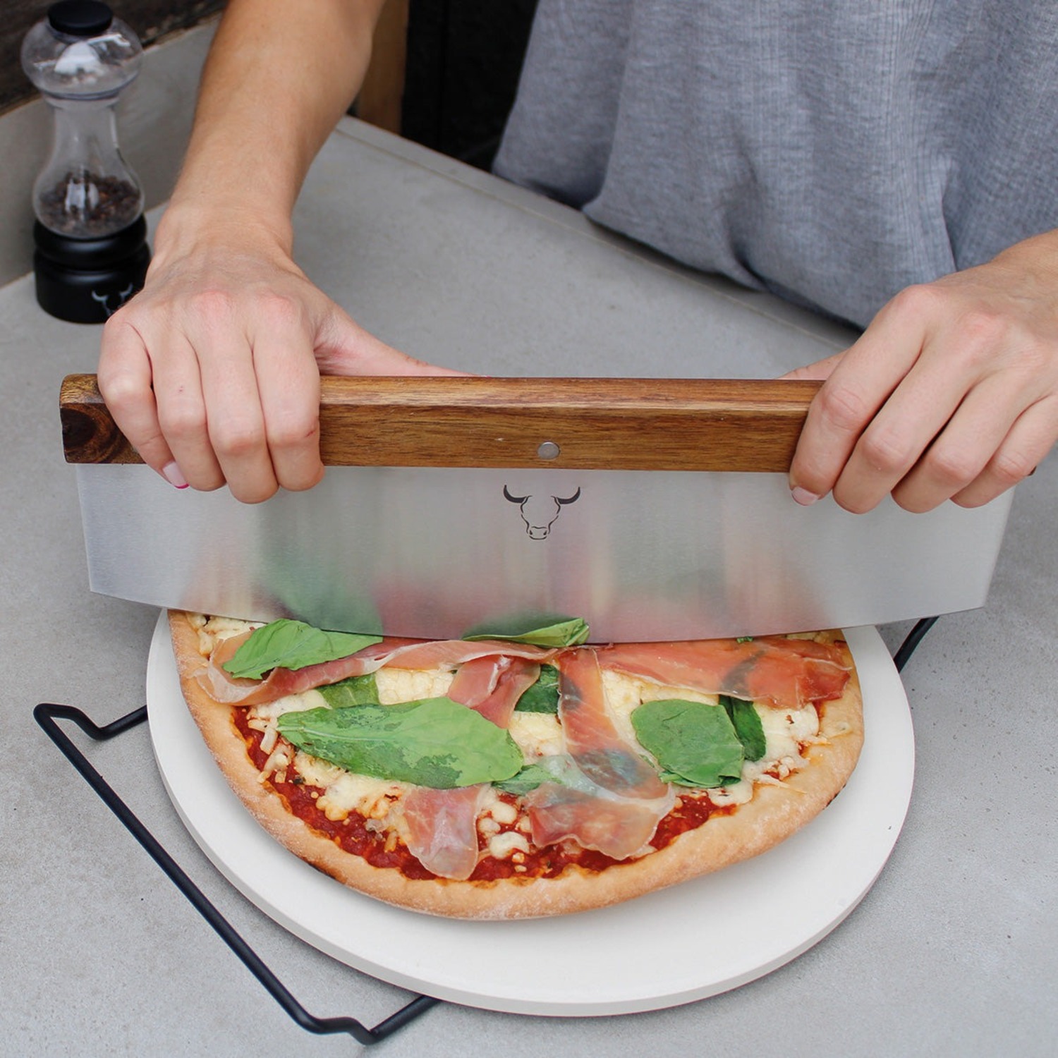 SET PIZZA (PIEDRA + CORTADOR) WAYU - 2