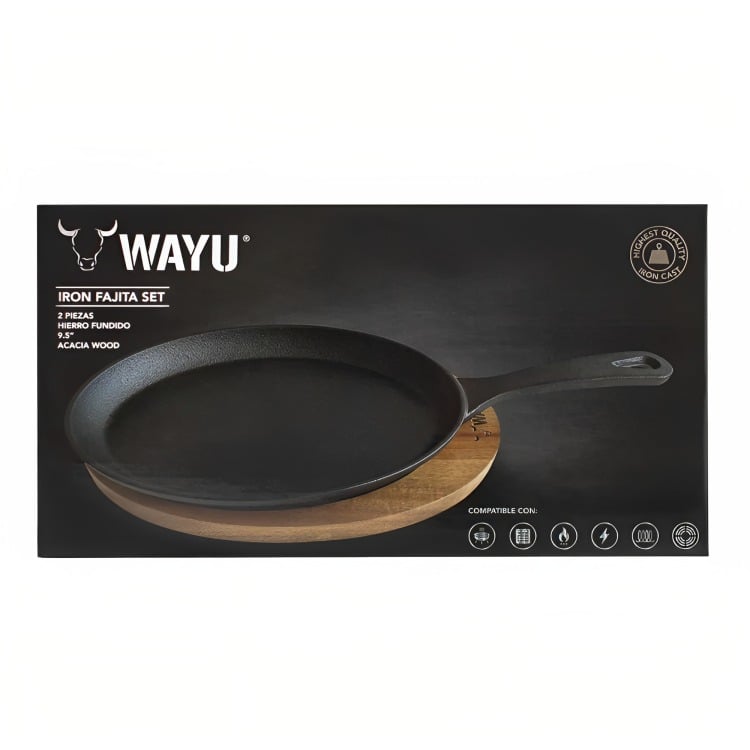 SARTEN IRON CAST BASE MADERA WAYU - 2