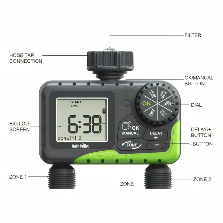 PROGRAMADOR RIEGO AUTOMATICO CONTROLADOR DIGITAL - 2