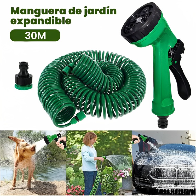 MANGUERA 30 MTS ESPIRAL EXPANDIBLE CASA JARDIN - 3