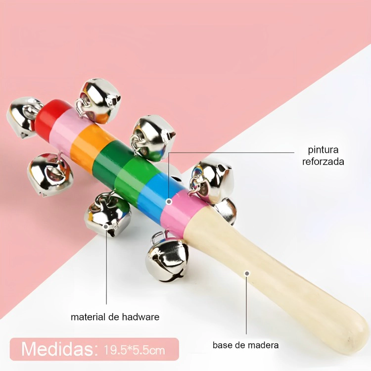 SET 8 INSTRUMENTO MUSICALES  MADERA PARA NIÑOS - 3