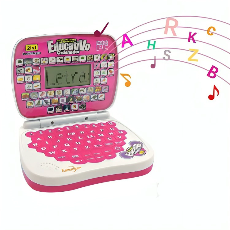 LAPTOP DE JUGUETE  EDUCATIVA CON PANTALLA FUCSIA - 2