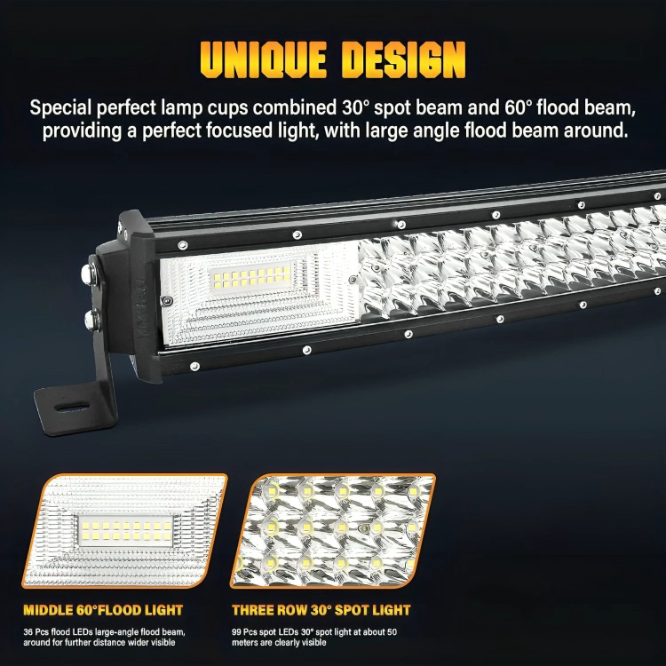 BARRA LED 120W CURVA NEBLINERO 4X4 DE 55CM - 4