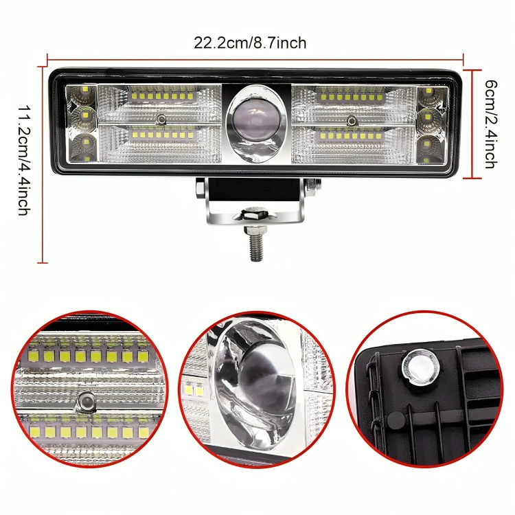 BARRA FOCO 38 LED 144W NEBLINERO 12V 24V - 2